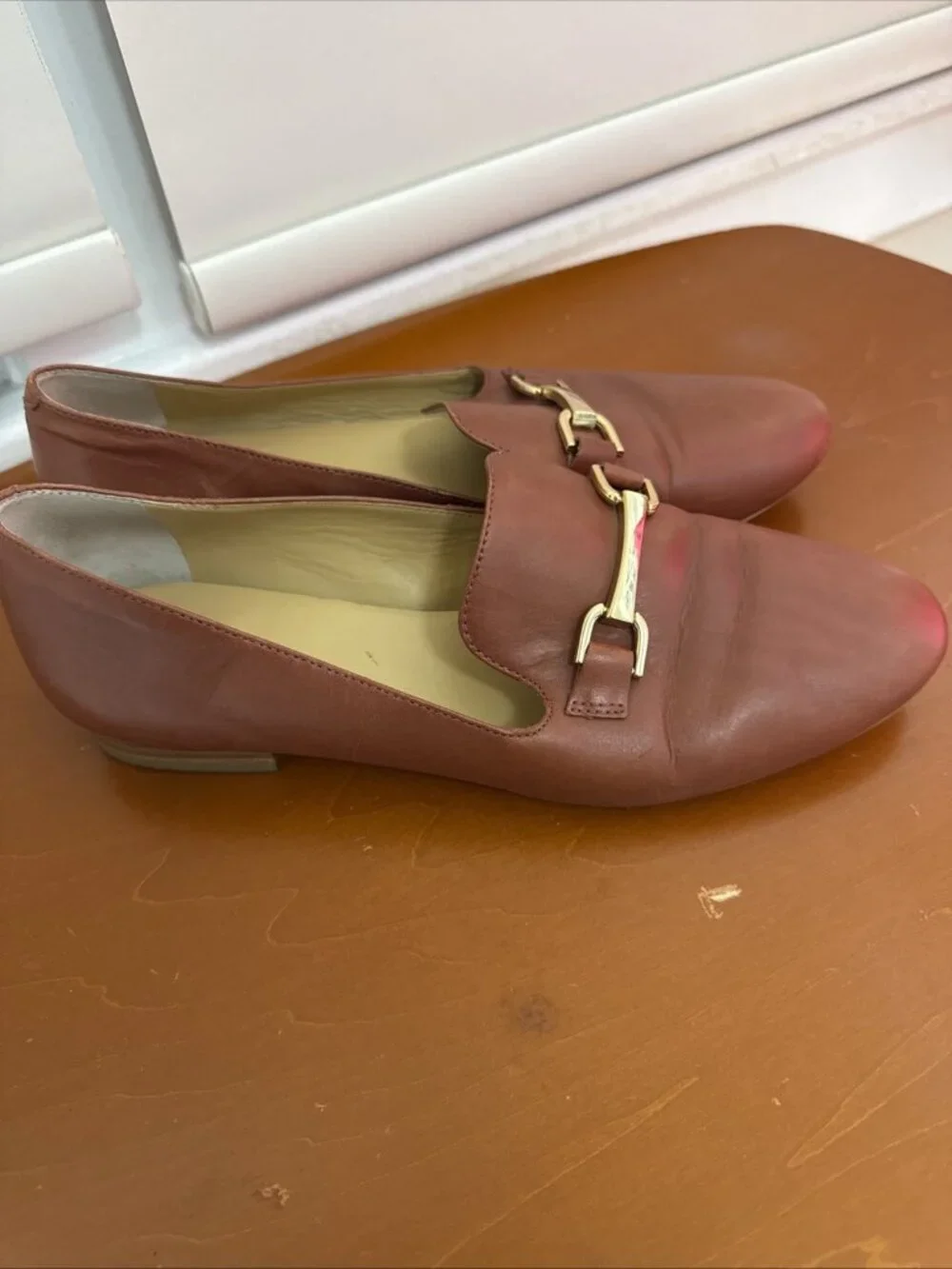 Talbots Women’s Brown Luggage Horse Bit Detail Loafers Shoes Size 9 Leather